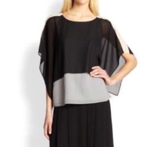 SOLD Eileen Fisher 100% Silk Colorblock Blouse